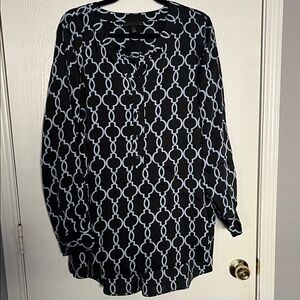Lane Bryant Monochrome Chain Print Tunic